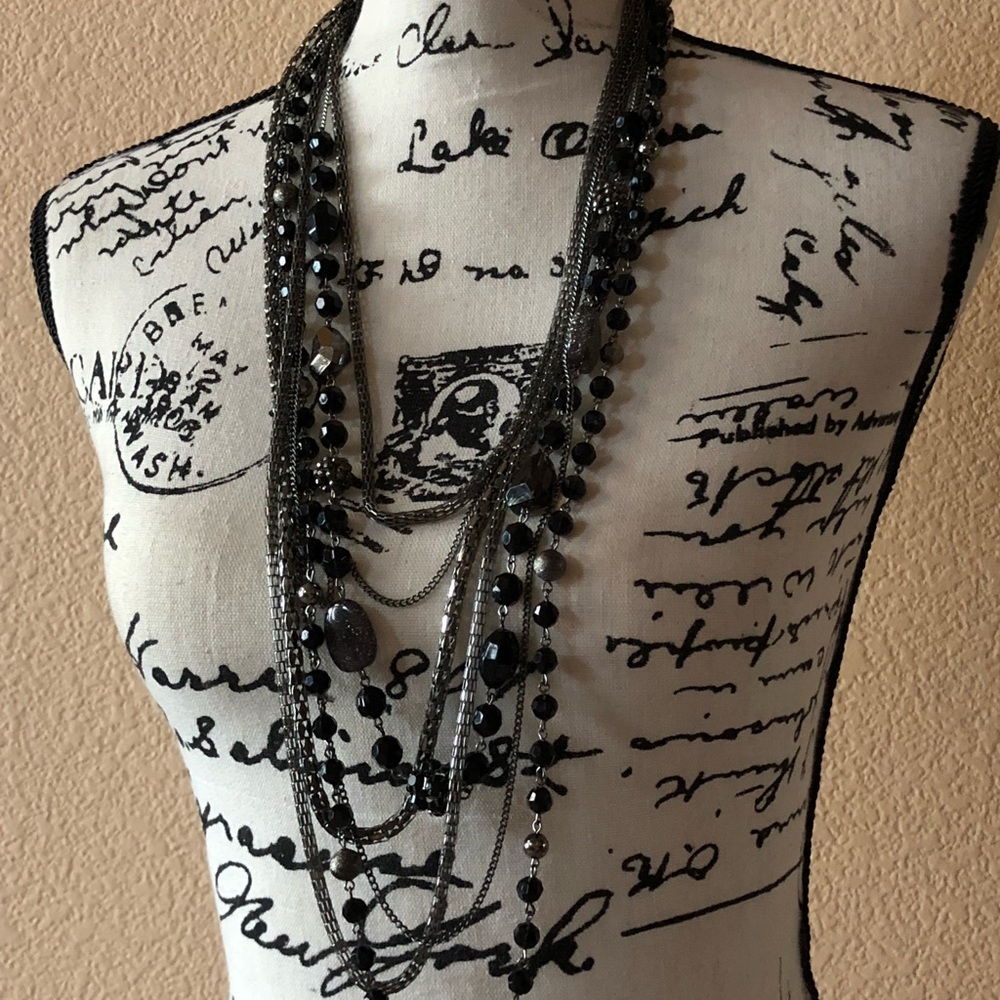 Style & Co. 7 Row Chain With Beaded Strand NEW